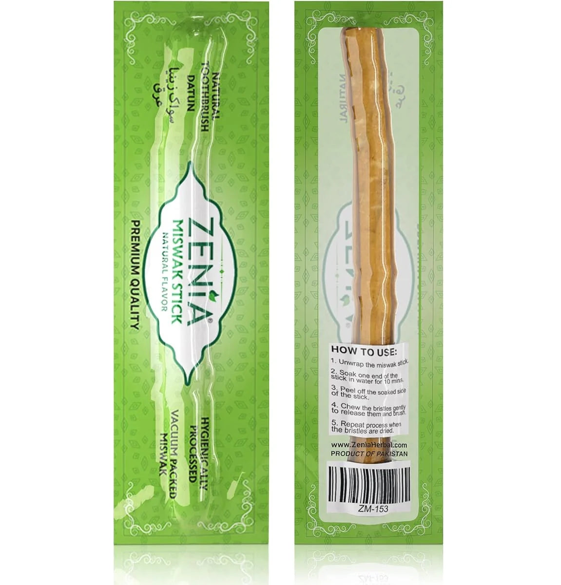 Zenia Natural Miswak Toothbrush 5 Pack