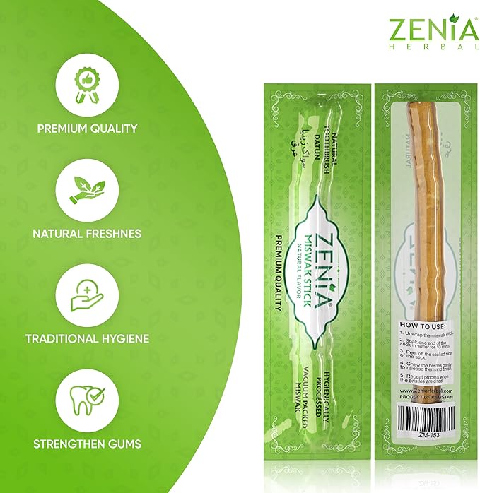 Zenia Natural Miswak Toothbrush 5 Pack