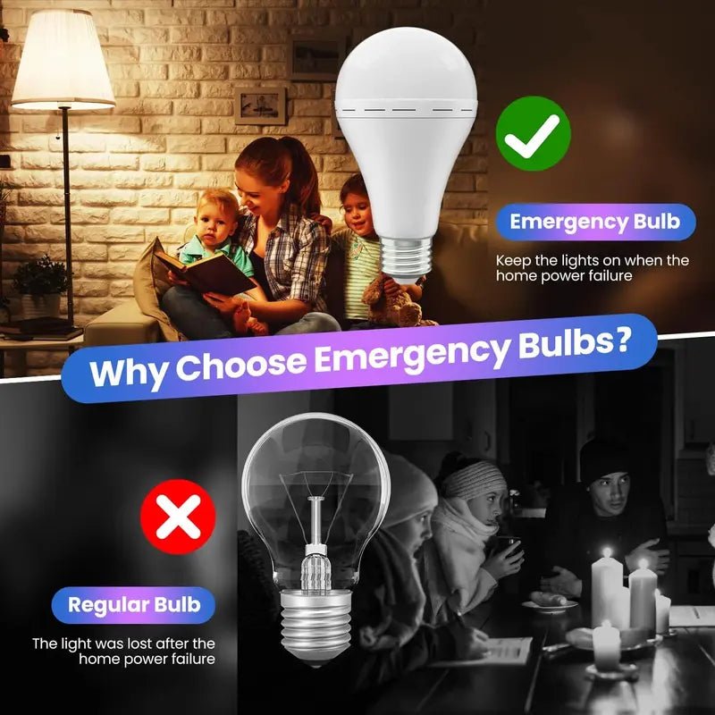 4 Pack Rechargeable Emergency Light Bulbs